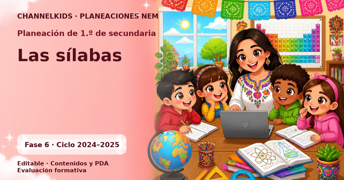 Planeación de primer grado de secundaria: Las sílabas