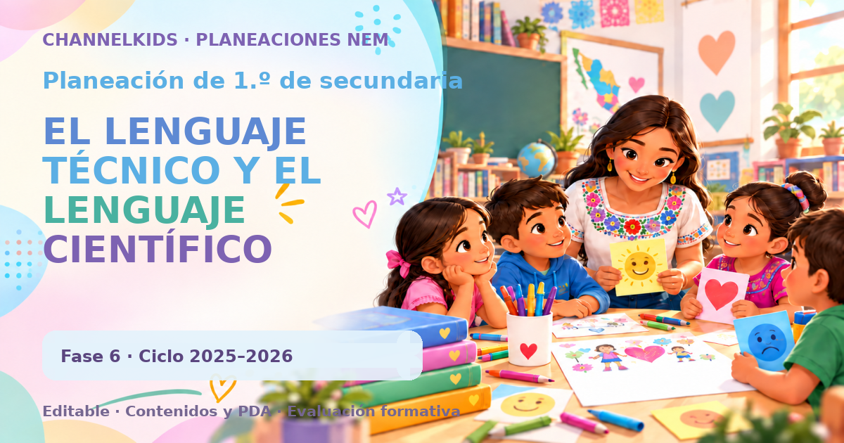 Planeación de primer grado de secundaria: EL LENGUAJE TÉCNICO Y EL LENGUAJE CIENTÍFICO