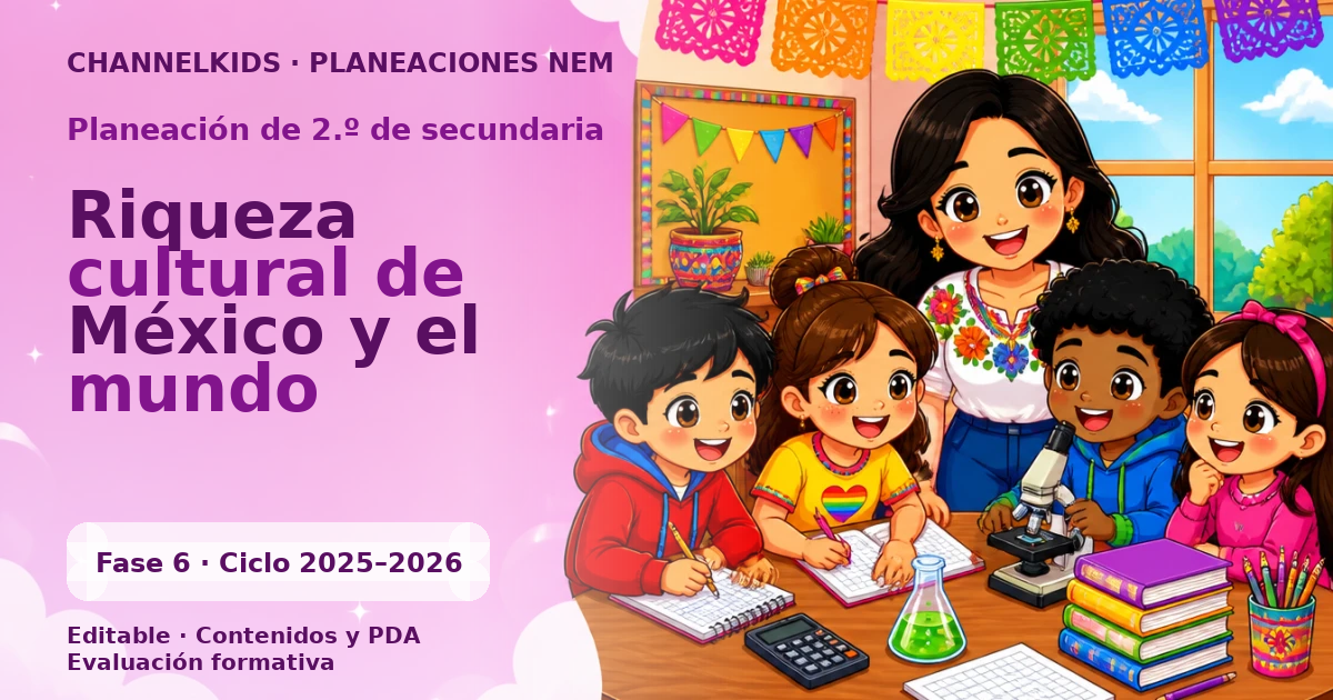 Planeación de segundo grado de secundaria: Riqueza cultural de México y el mundo