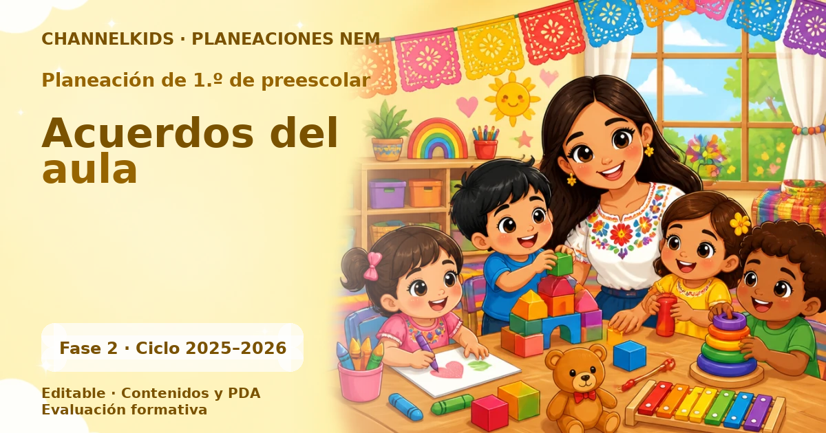 Planeación de primer grado de preescolar: Acuerdos del aula