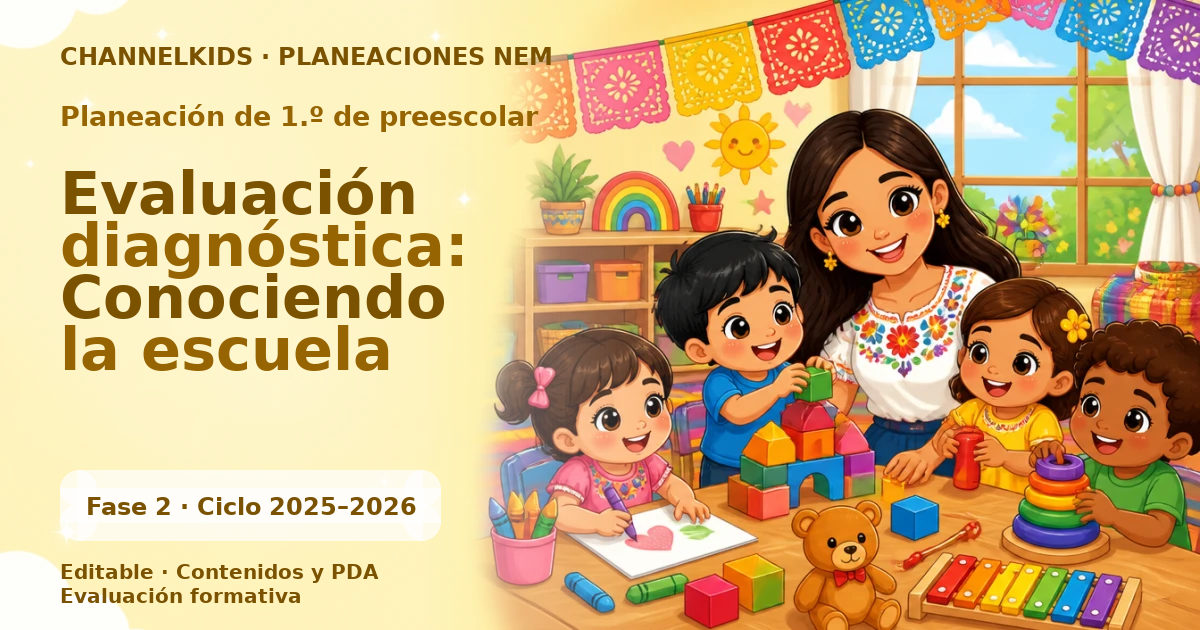 Planeación de primer grado de preescolar: Evaluación diagnóstica: Conociendo la escuela