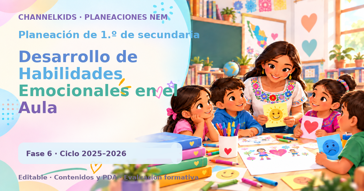 Planeación de primer grado de secundaria: Desarrollo de Habilidades Emocionales en el Aula