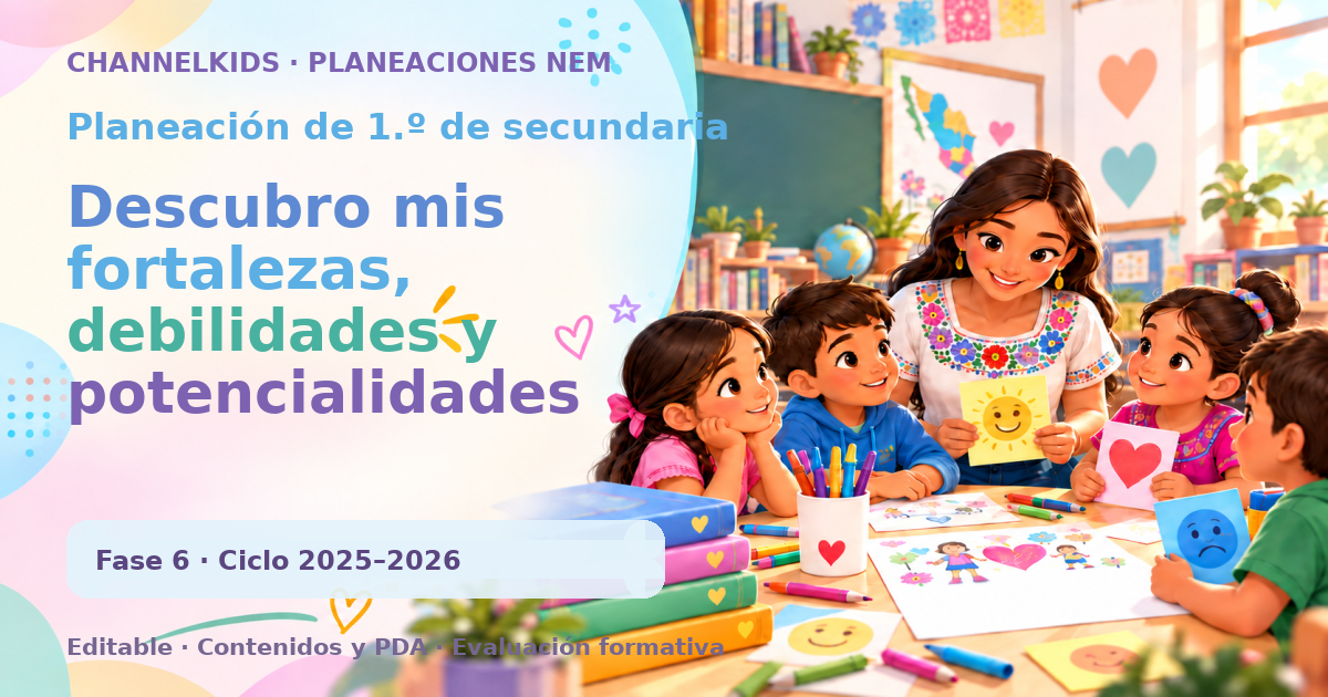 Planeación de primer grado de secundaria: Descubro mis fortalezas, debilidades y potencialidades