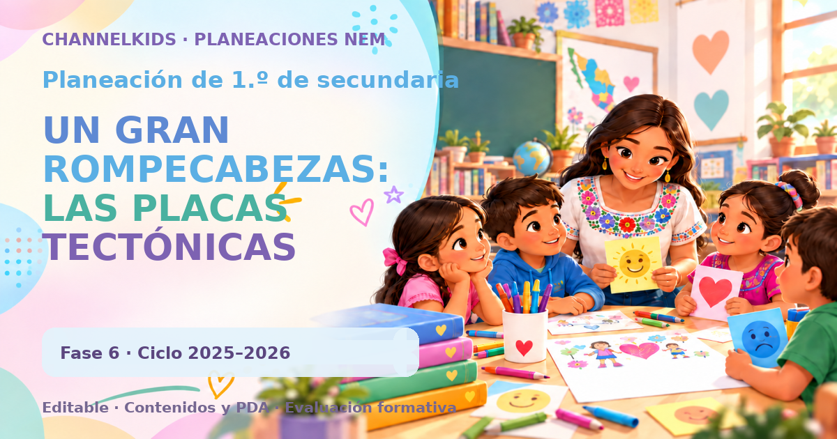 Planeación de primer grado de secundaria: UN GRAN ROMPECABEZAS: LAS PLACAS TECTÓNICAS