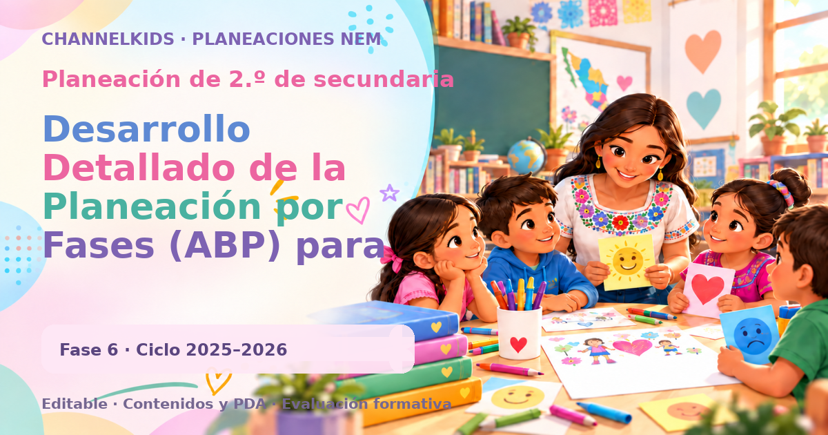 Planeación de segundo grado de secundaria: Desarrollo Detallado de la Planeación por Fases (ABP) para Segundo Grado de Secundaria
