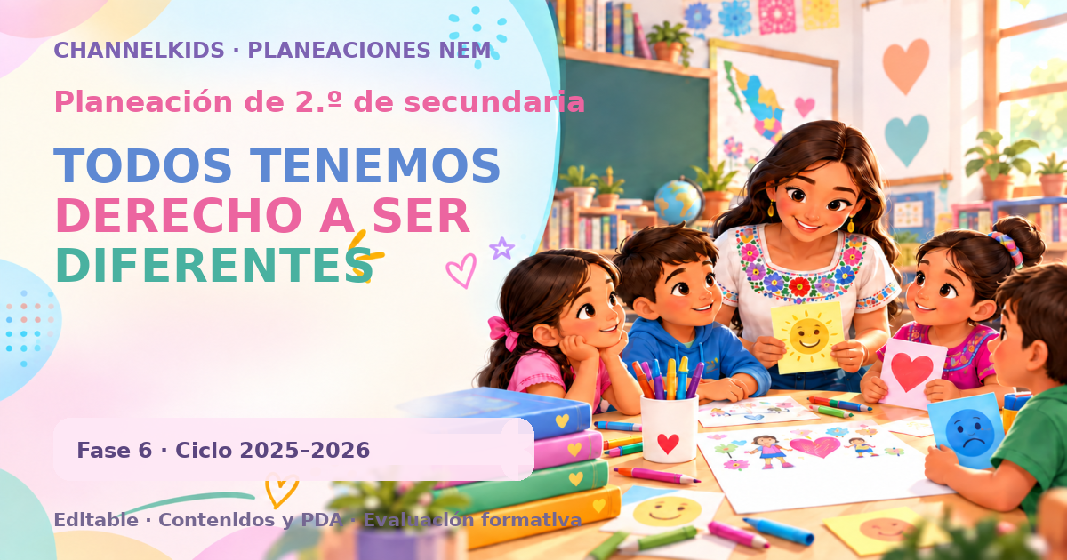 Planeación de segundo grado de secundaria: TODOS TENEMOS DERECHO A SER DIFERENTES