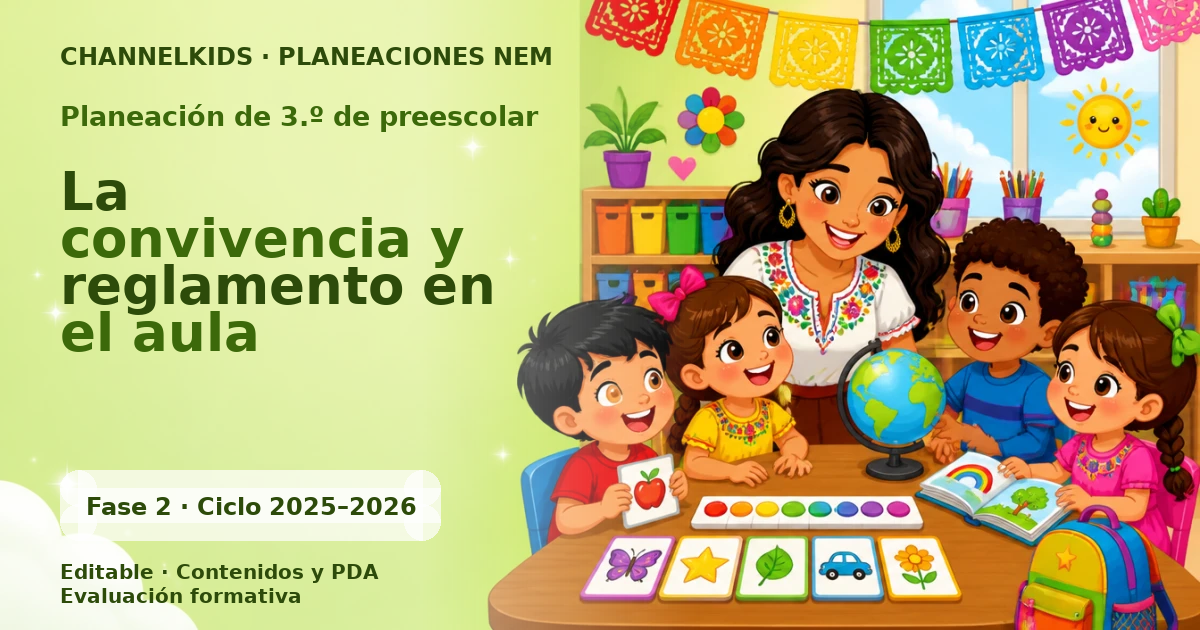Planeación de tercer grado de preescolar: La convivencia y reglamento en el aula