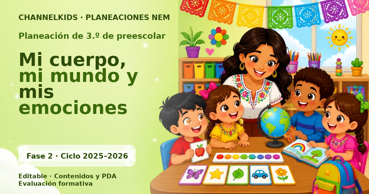 Planeación de tercer grado de preescolar: Mi cuerpo, mi mundo y mis emociones