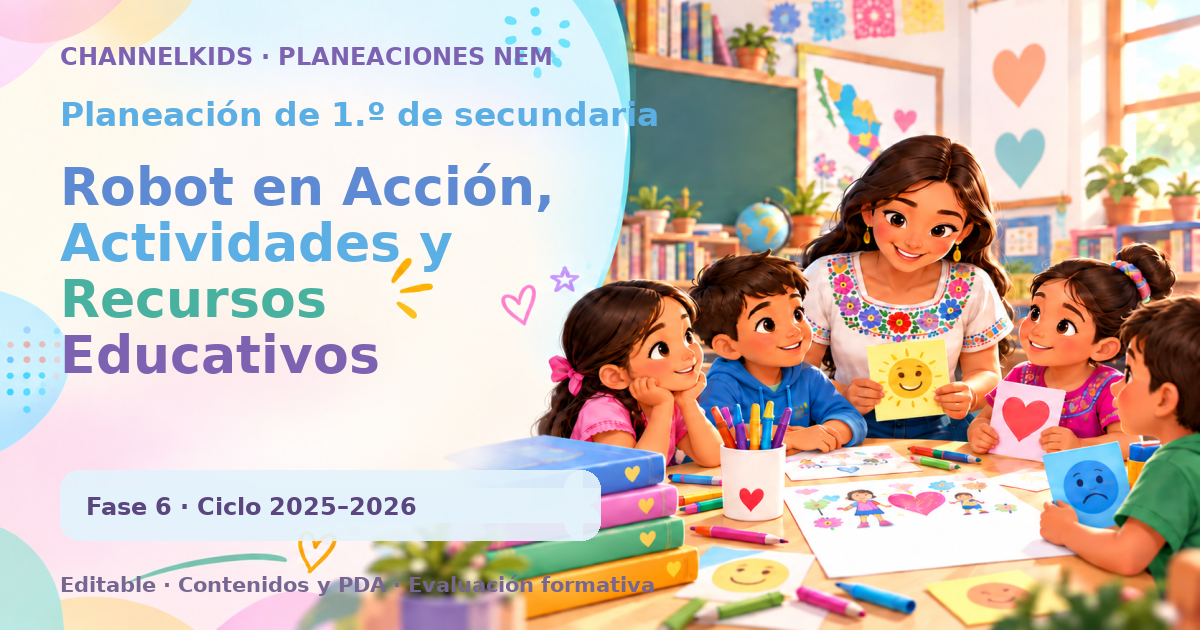 Planeación de primer grado de secundaria: Robot en Acción, Actividades y Recursos Educativos