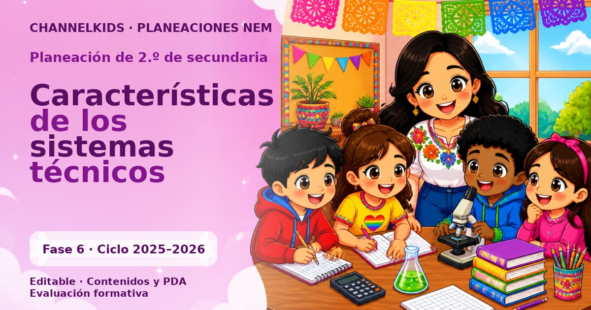 Planeación de segundo grado de secundaria: Características de los sistemas técnicos