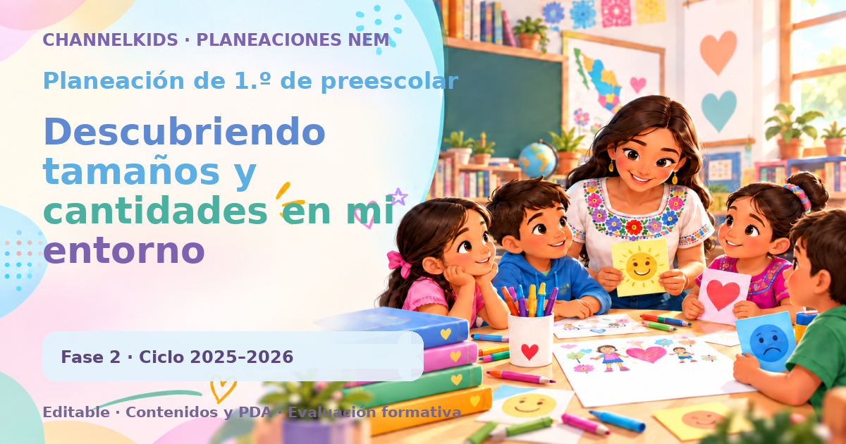 Planeación de primer grado de preescolar: Descubriendo tamaños y cantidades en mi entorno