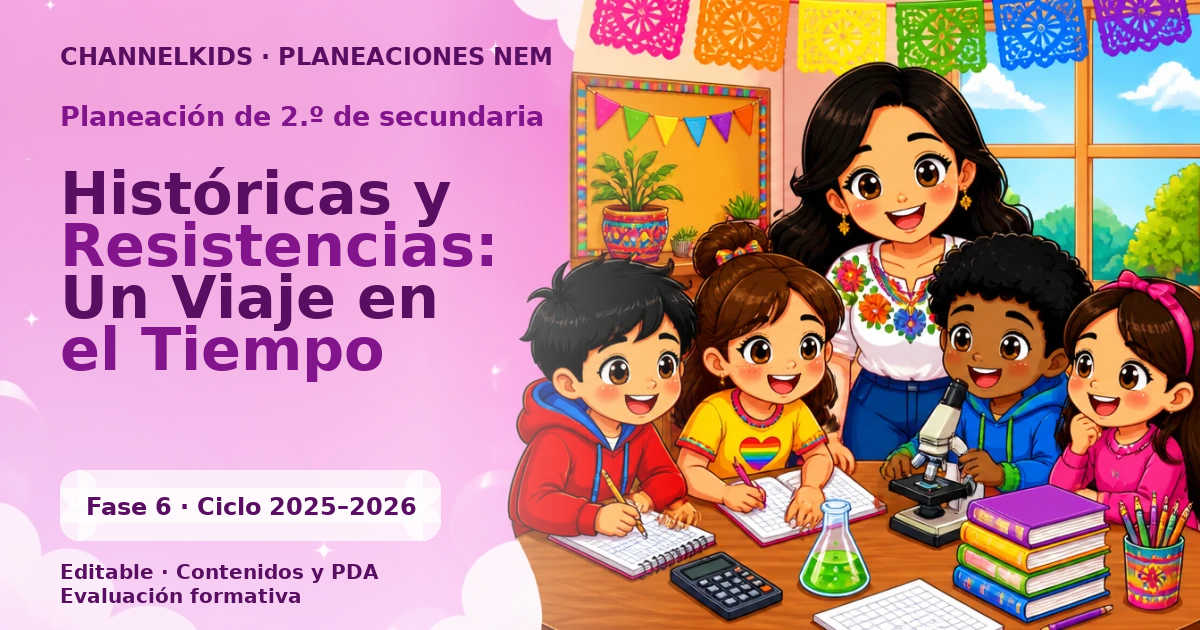 Planeación de segundo grado de secundaria: Históricas y Resistencias: Un Viaje en el Tiempo