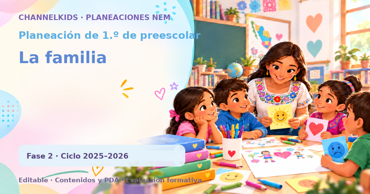 Planeación de primer grado de preescolar: La familia