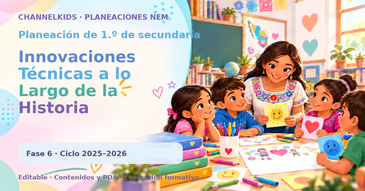 Planeación de primer grado de secundaria: Innovaciones Técnicas a lo Largo de la Historia