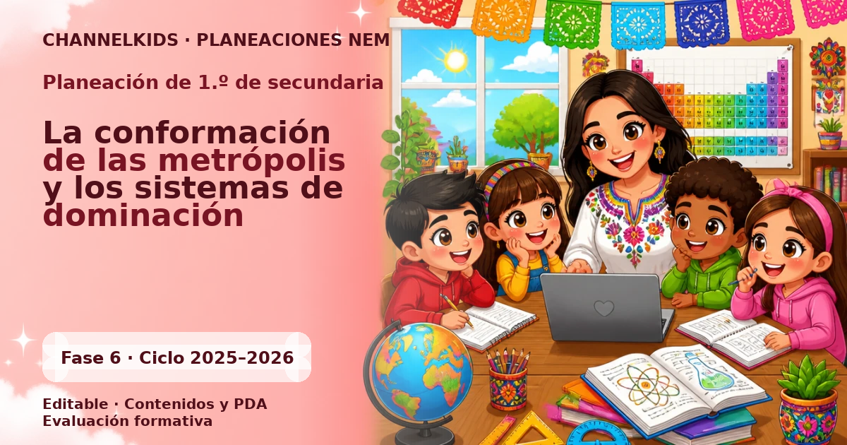 Planeación de primer grado de secundaria: La conformación de las metrópolis y los sistemas de dominación