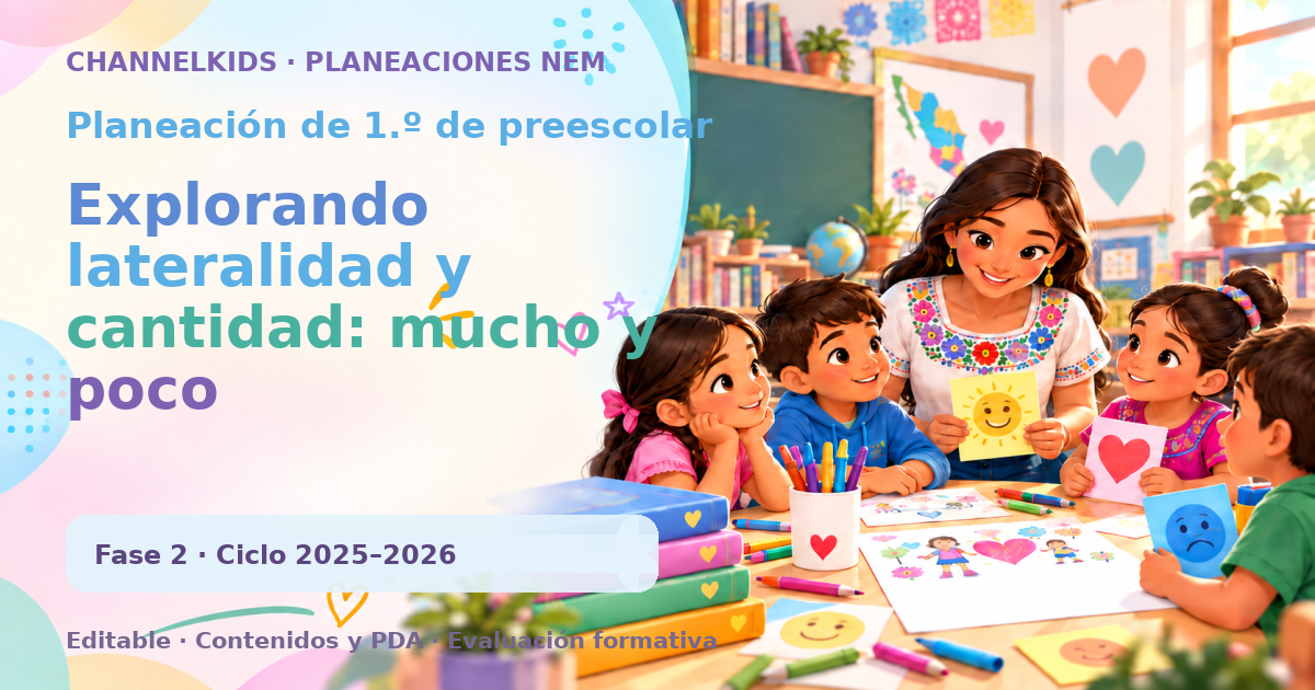 Planeación de primer grado de preescolar: Explorando lateralidad y cantidad: mucho y poco