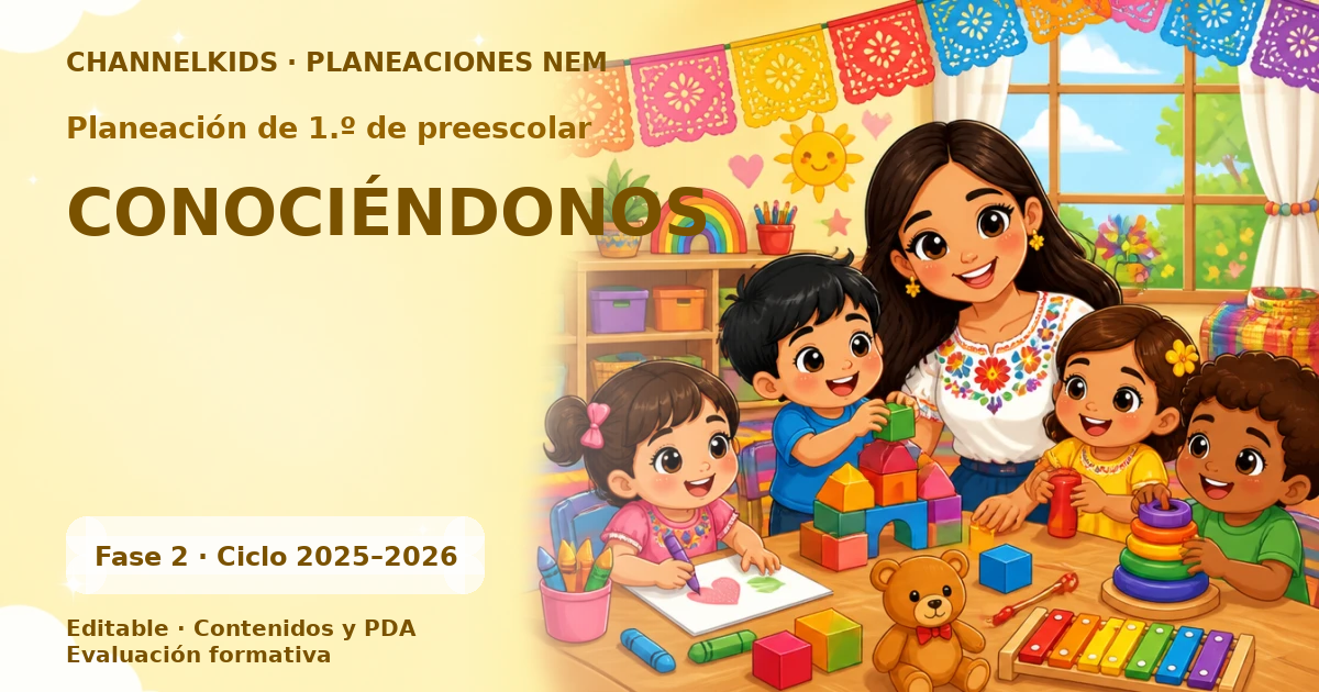 Planeación de primer grado de preescolar: CONOCIÉNDONOS