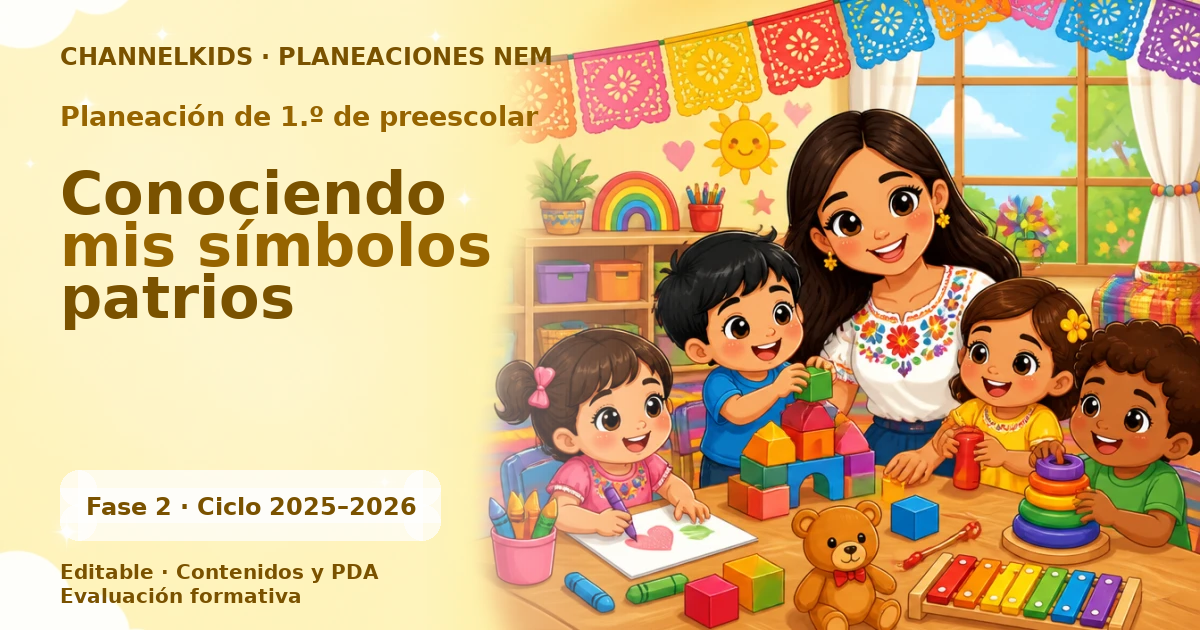 Planeación de primer grado de preescolar: Conociendo mis símbolos patrios