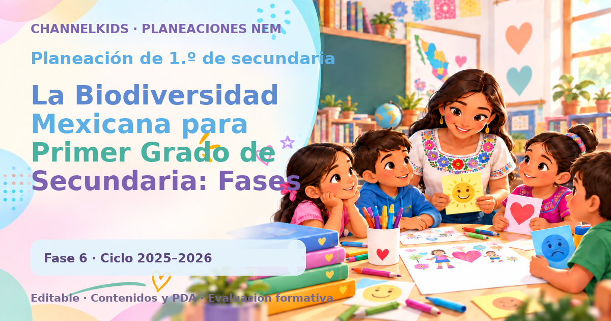 Planeación de primer grado de secundaria: La Biodiversidad Mexicana para Primer Grado de Secundaria: Fases Metodológicas para Aprender y Explorar