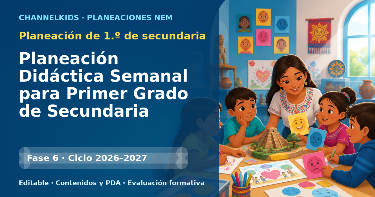 Planeación de primer grado de secundaria: Planeación Didáctica Semanal para Primer Grado de Secundaria