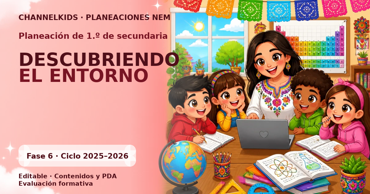 Planeación Secundaria 1.º grado: Descubriendo el entorno