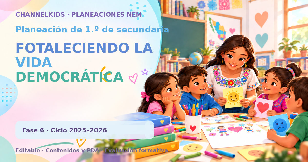 Planeación de primer grado de secundaria: FOTALECIENDO LA VIDA DEMOCRÁTICA