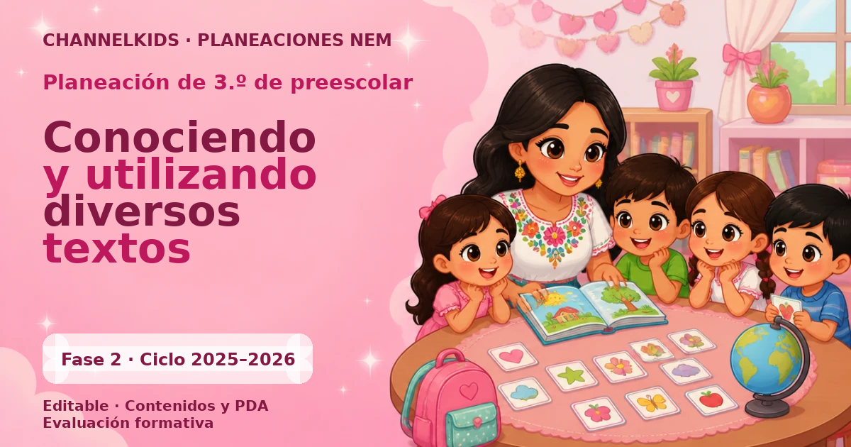 Planeación Preescolar 3.º grado: Conociendo y utilizando diversos textos