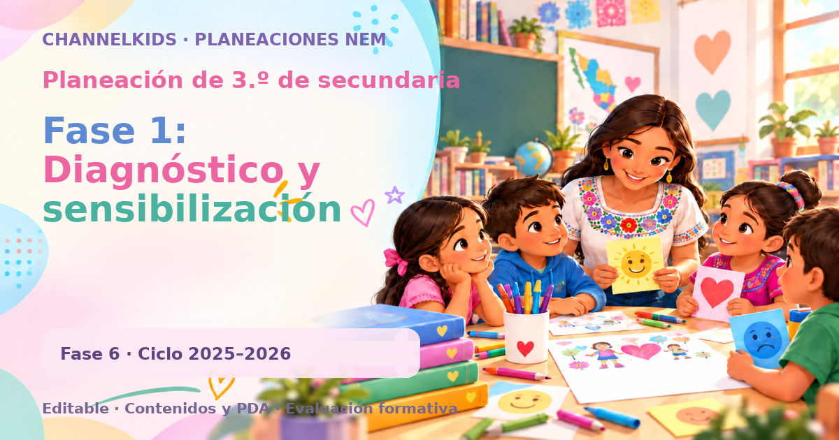 Planeación de tercer grado de secundaria: Fase 1: Diagnóstico y sensibilización