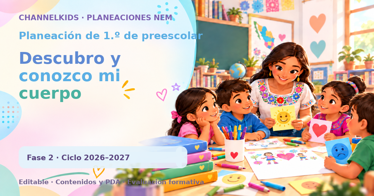 Planeación Preescolar 1.º grado: Descubro y conozco mi cuerpo