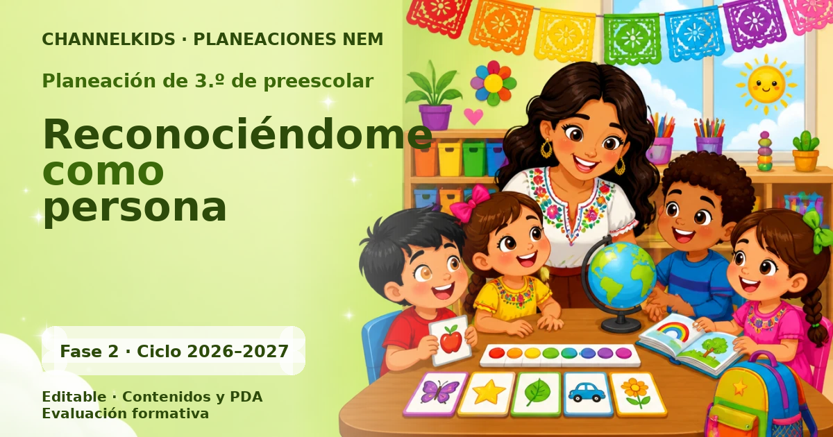 Planeación Preescolar 3.º grado: Reconociendome como persona