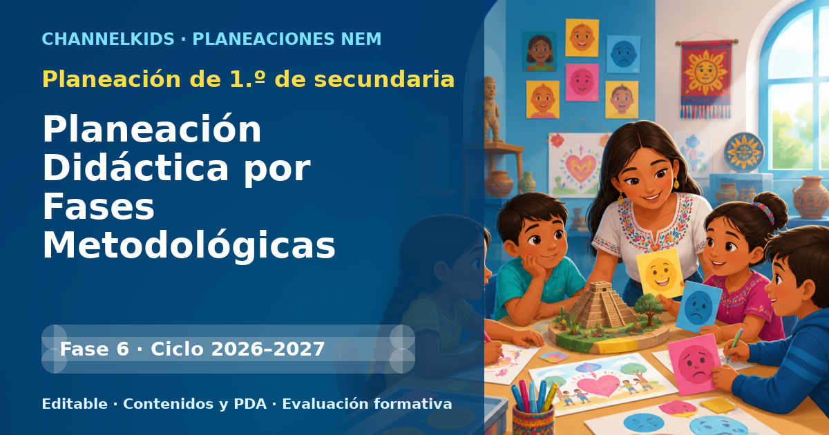 Planeación de primer grado de secundaria: Planeación Didáctica por Fases Metodológicas