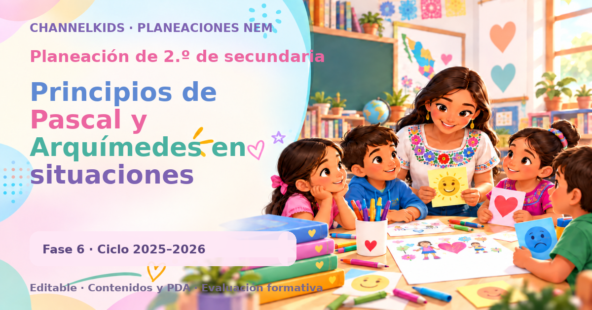 Planeación de segundo grado de secundaria: Principios de Pascal y Arquímedes en situaciones prácticas