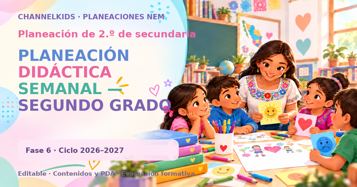 Planeación de segundo grado de secundaria: PLANEACIÓN DIDÁCTICA SEMANAL — SEGUNDO GRADO DE SECUNDARIA
