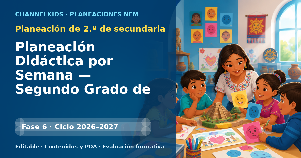 Planeación de segundo grado de secundaria: Planeación Didáctica por Semana — Segundo Grado de Secundaria