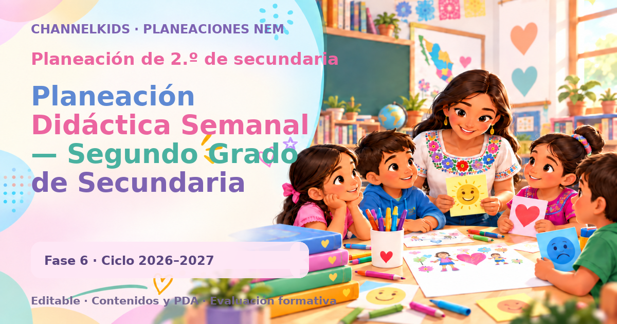 Planeación de segundo grado de secundaria: Planeación Didáctica Semanal — Segundo Grado de Secundaria
