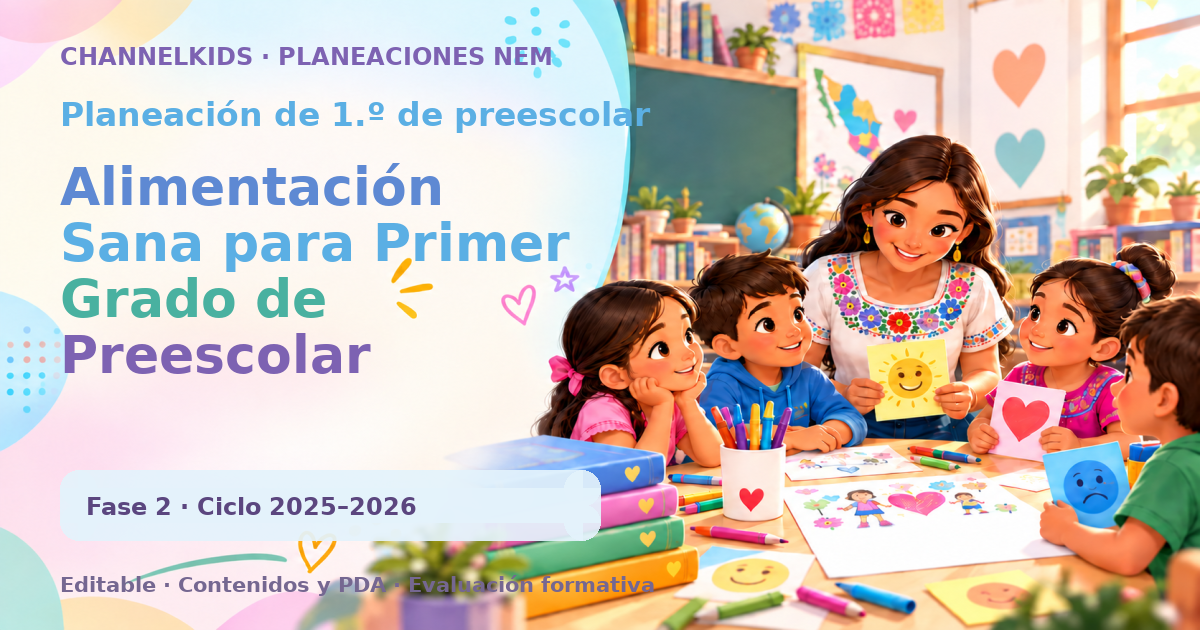 Planeación de primer grado de preescolar: Alimentación Sana para Primer Grado de Preescolar