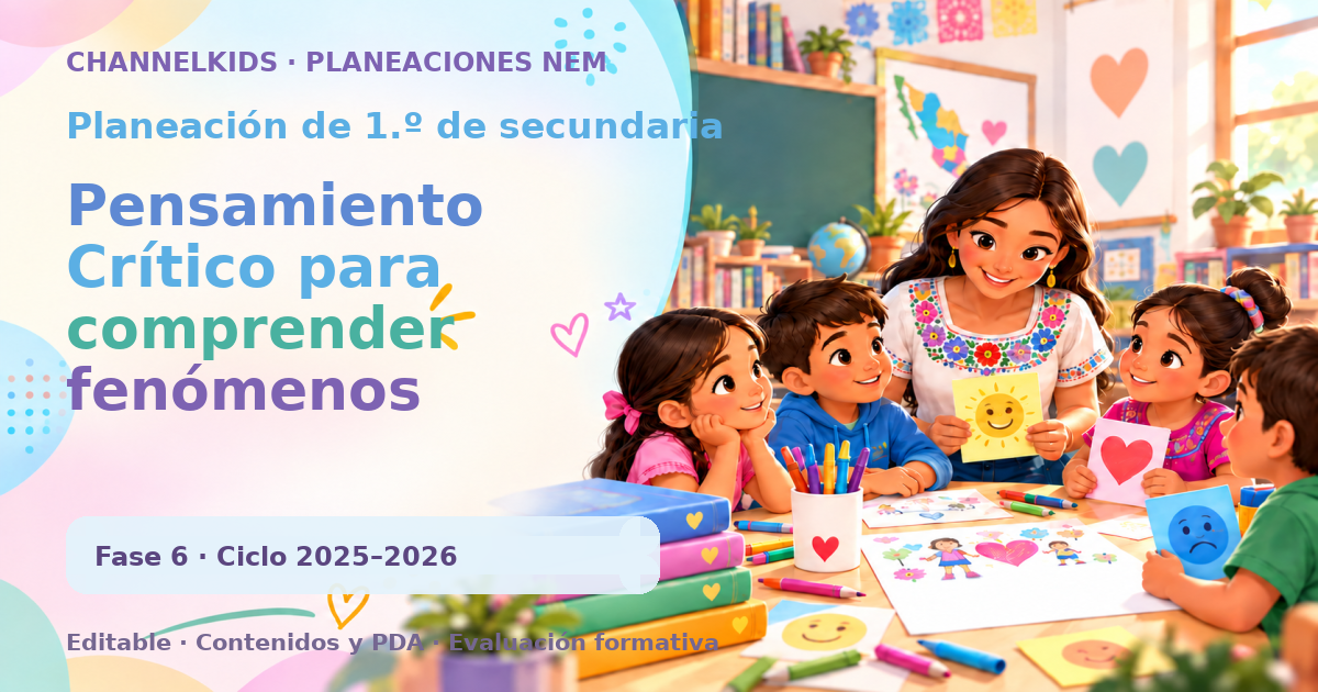 Planeación de primer grado de secundaria: Pensamiento Crítico para comprender fenómenos naturales