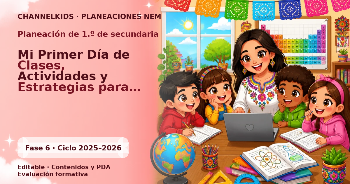 Planeación de primer grado de secundaria: Mi Primer Día de Clases, Actividades y Estrategias para un Inicio Exitoso