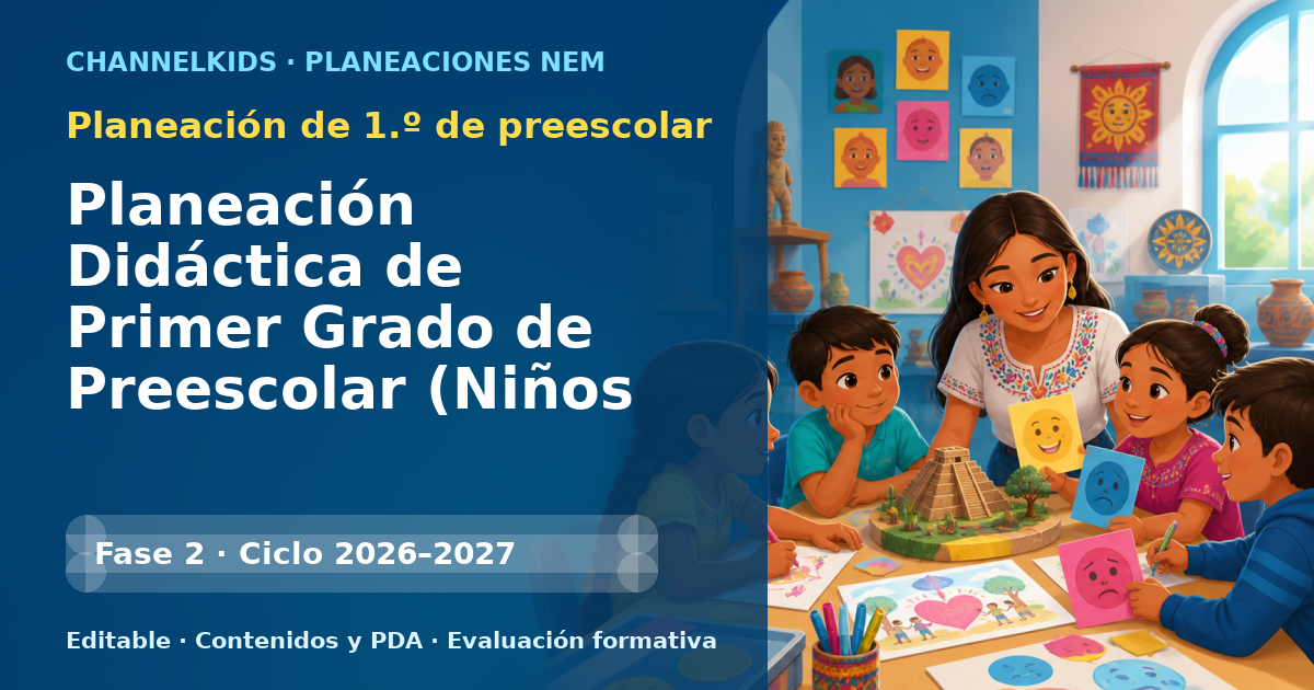 Planeación de primer grado de preescolar: Planeación Didáctica de Primer Grado de Preescolar (Niños de 3 años)