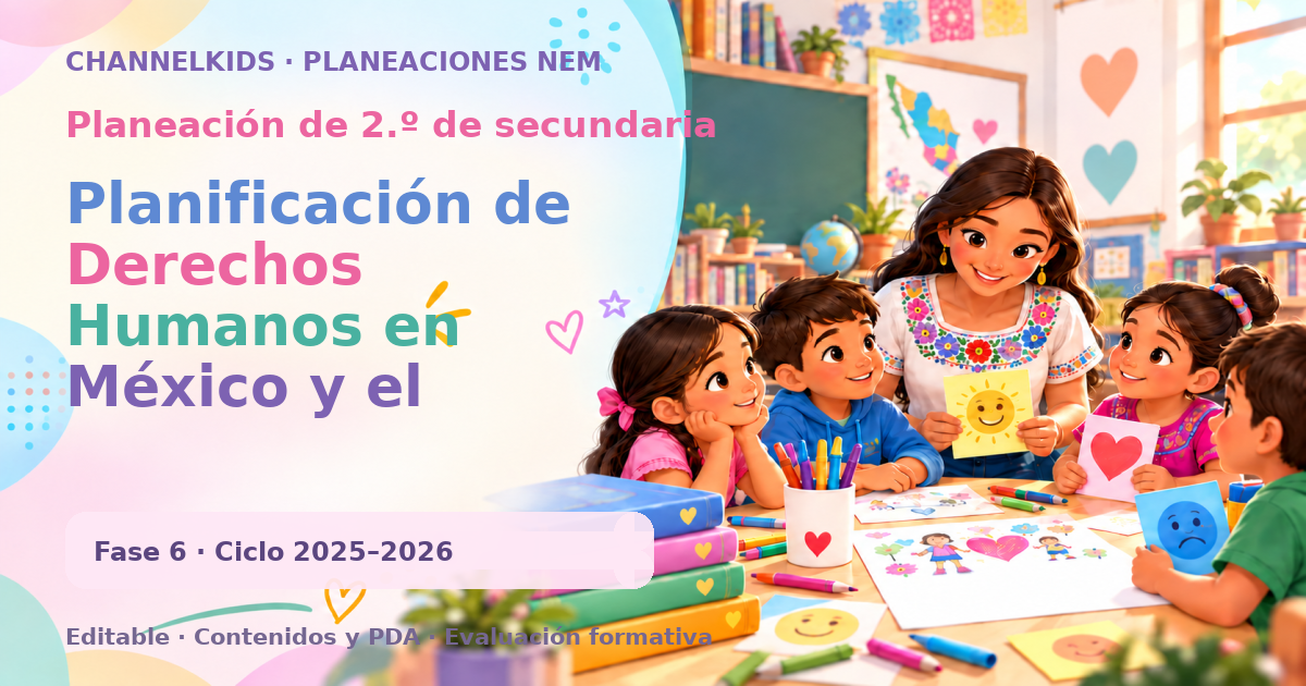 Planeación de segundo grado de secundaria: Planificación de Derechos Humanos en México y el mundo