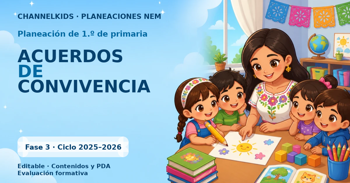 Planeación de primer grado: ACUERDOS DE CONVIVENCIA