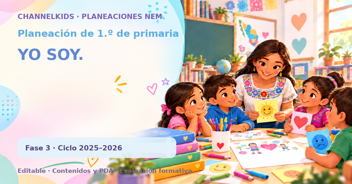 Planeación de primer grado: YO SOY.
