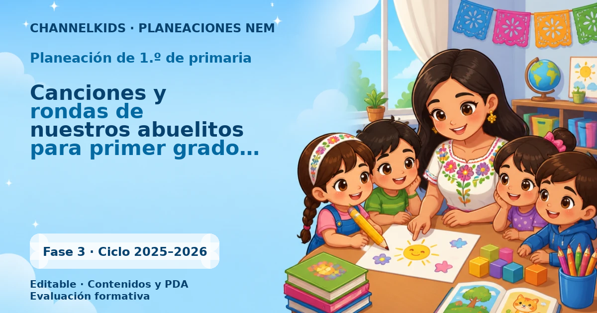 Proyecto Dáctico de marzo: Canciones y rondas de nuestros abuelitos para primer grado (quincenal)