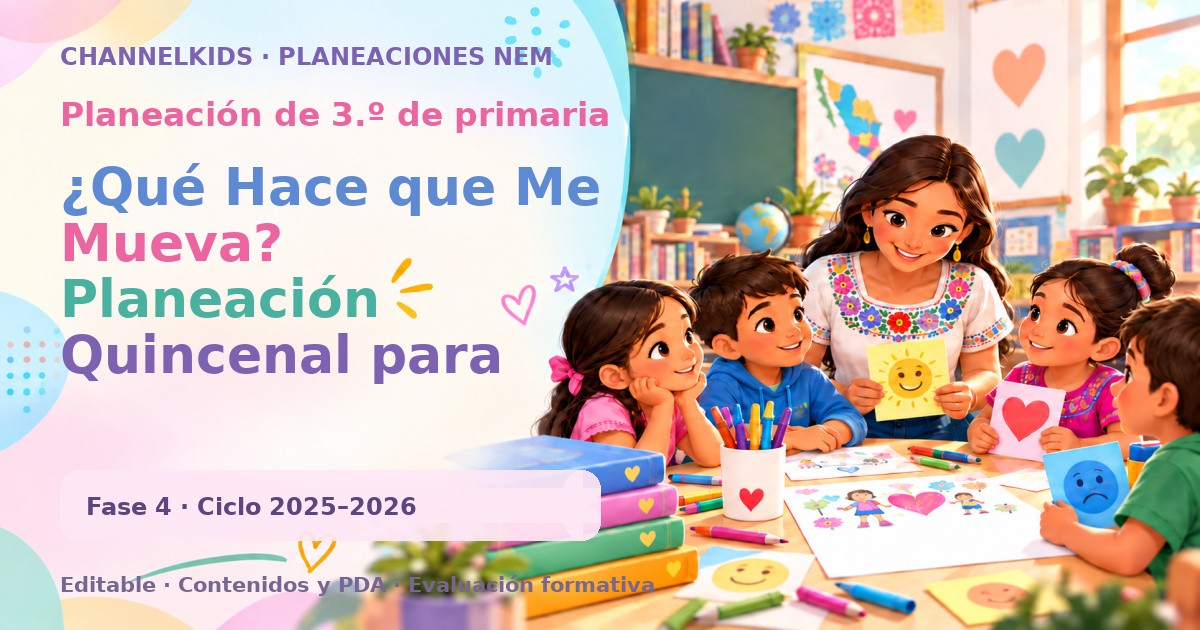Planeación de tercer grado: ¿Qué Hace que Me Mueva? Planeación Quincenal para Mayo