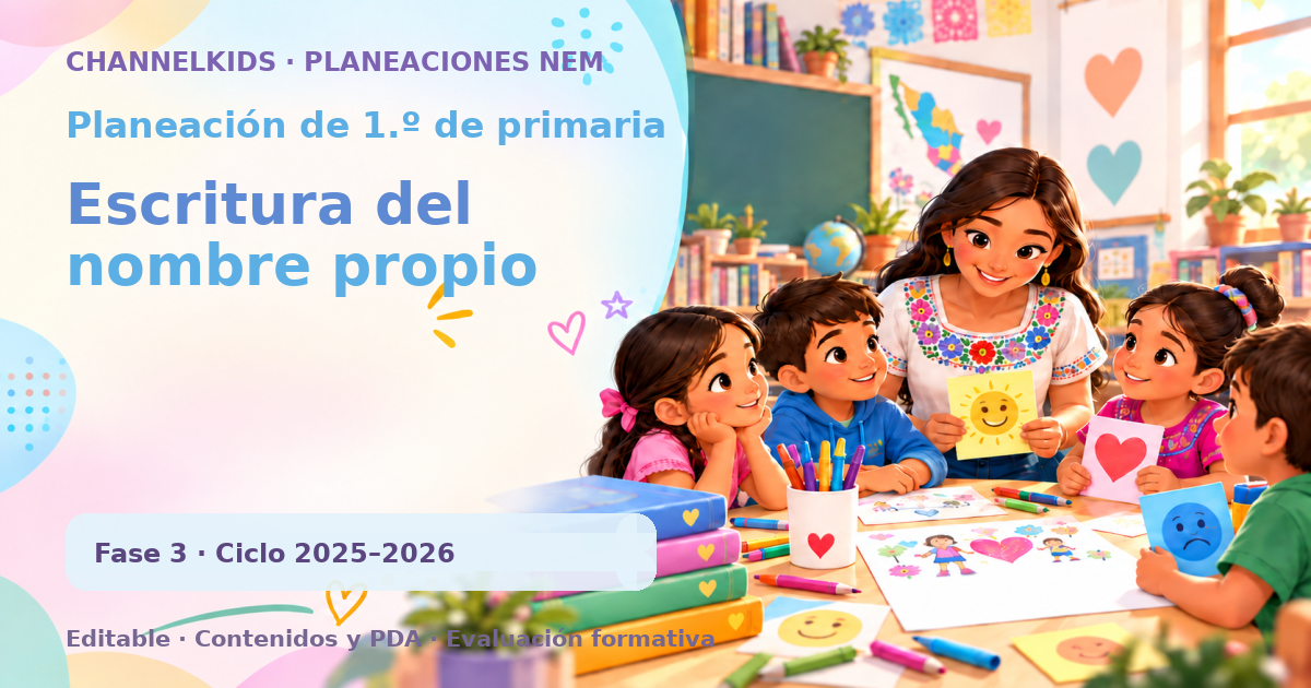 Planeación de primer grado: Escritura del nombre propio