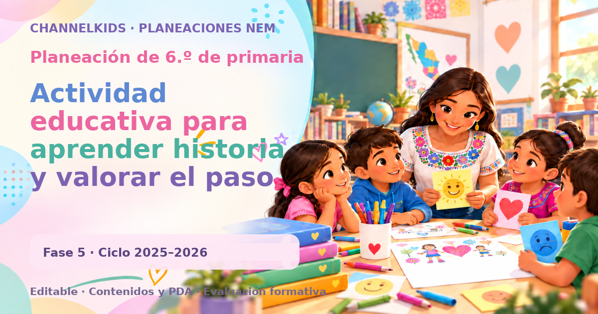 Planeación de sexto grado: Actividad educativa para aprender historia y valorar el paso del tie