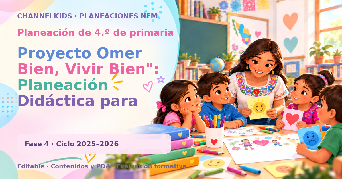Proyecto Omer Bien, Vivir Bien": Planeación Didáctica para Cuarto Grado en Mayo (Quincenal 10 Días)