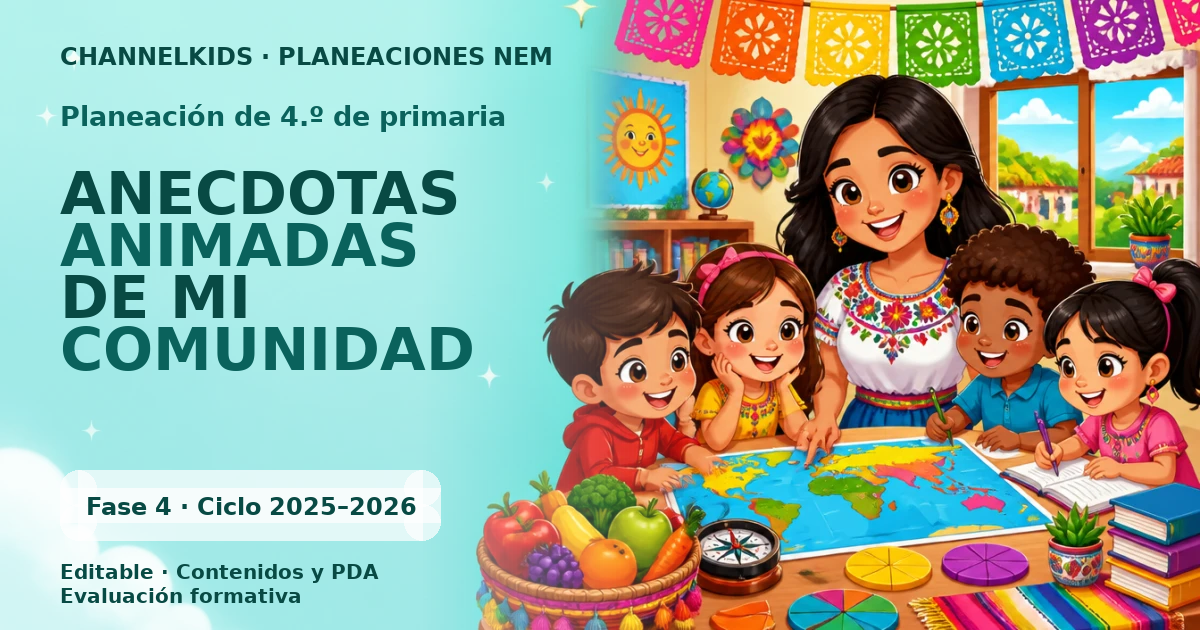 Planeación de cuarto grado: ANECDOTAS ANIMADAS DE MI COMUNIDAD