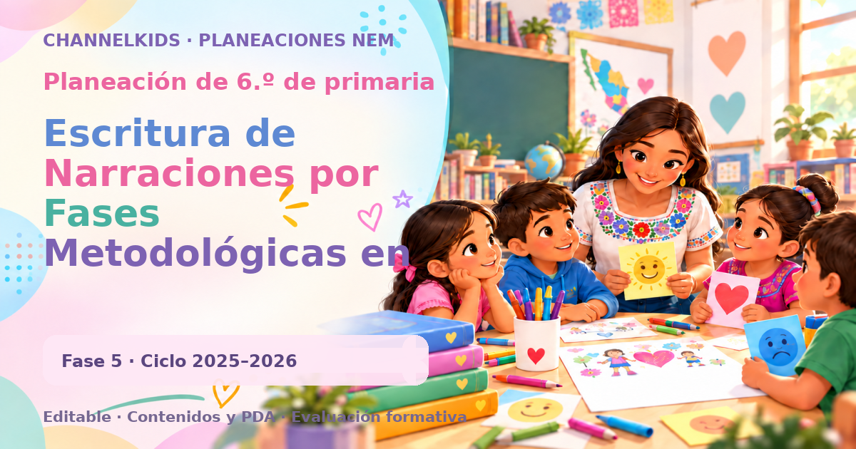 Planeación de sexto grado: Escritura de Narraciones por Fases Metodológicas en Noviembre