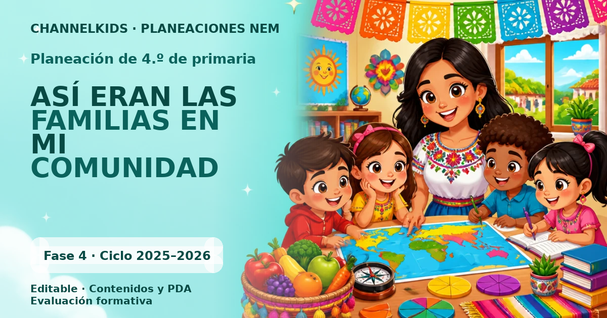 Planeación de cuarto grado: ASÍ ERAN LAS FAMILIAS EN MI COMUNIDAD
